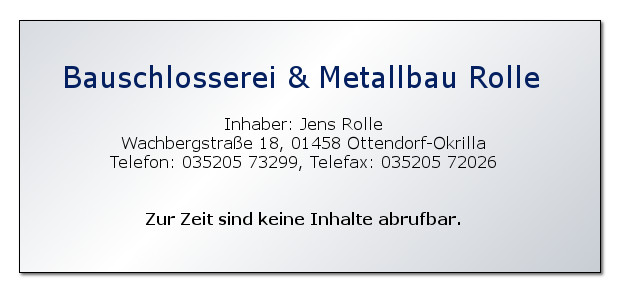 Metallbau Rolle